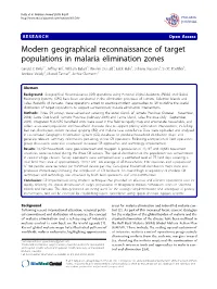 Modern Geographical Reconnaissance of Target Populations in Malaria