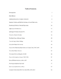 Table of Contents