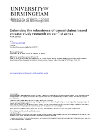 University of Birmingham Enhancing the Robustness of Causal Claims