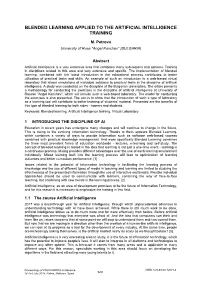 Blended Learning Applied to the Artificial Intelligence Training
