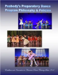 Preparatory Dance Program Guidelines