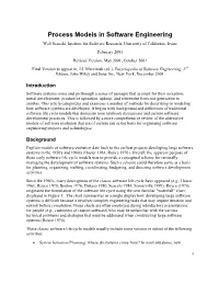 Process Models in Software Engineering