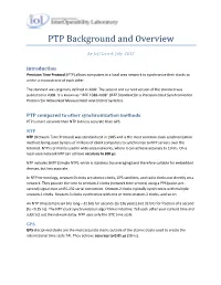 PTP Background and Overview