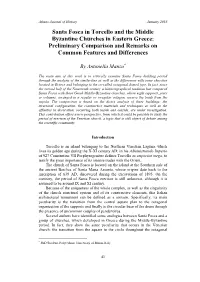 Santa Fosca in Torcello and the Middle Byzantine Churches in Eastern Greece: Preliminary Comparison and Remarks on Common Features and Differences