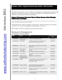View a List of Titles in the OSO Archive