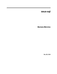 Xeus-Sql Documentation
