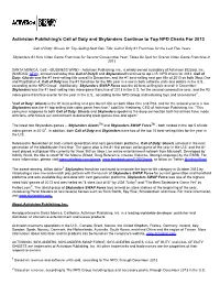 Activision Publishing's Call of Duty and Skylanders Continue to Top NPD Charts for 2013