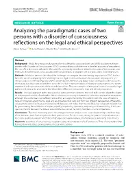 Analyzing the Paradigmatic Cases of Two Persons