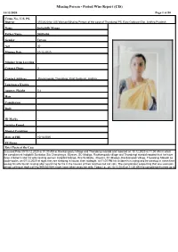 Missing Person - Period Wise Report (CIS) 16/12/2020 Page 1 of 50