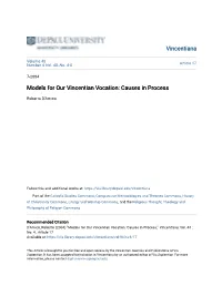 Models for Our Vincentian Vocation: Causes in Process
