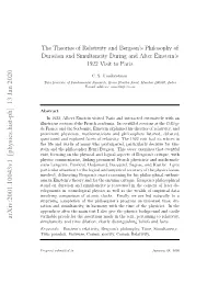Arxiv:2001.10043V1 [Physics.Hist-Ph] 13 Jan 2020 Simultaneity and Time Dilation, Clearly Distinguishing Beliefs and Facts