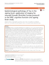 (Brainnet Europe Protocol) to the MRC Cognitive Function and Ageing Brain Study Stephen B
