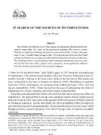 In Search of the Sources of Incompleteness