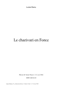 Le Charivari En Forez