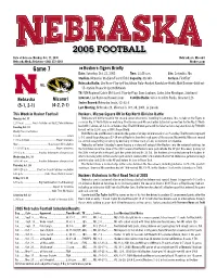 2005 FOOTBALL Date of Release: Monday, Oct
