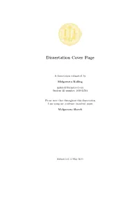 Dissertation Cover Page