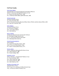 Full Time Faculty