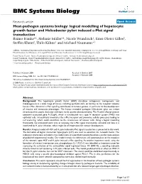 Host-Pathogen Systems Biology: Logical Modelling of Hepatocyte