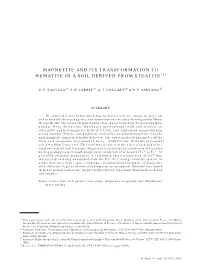 Magnetite and Its Transformation to Hematite in a Soil Derived from Steatite 33