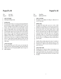 Proposal No. 101 Proposal No
