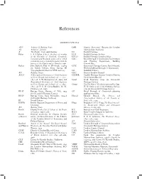 References and List of Abbreviations