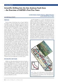 Scientific Drilling Into the San Andreas Fault Zone —An Overview of SAFOD’S First Five Years
