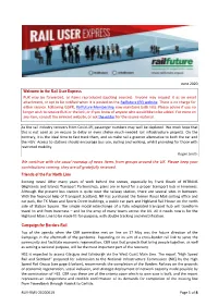 The Rail User Express We Continue with the Usual Roundup of News