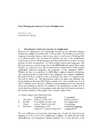 Tonal Mapping in Cantonese Vocative Reduplication ALAN CL Yu University of Chicago 1. Introduction