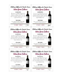 Wine from Cahors Wine from Cahors Wine from Cahors