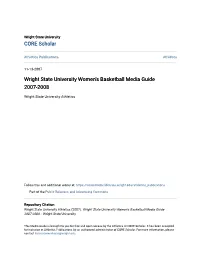 Wright State University Women's Basketball Media Guide 2007-2008