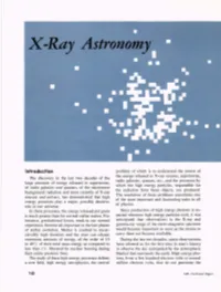 X-Ray Astronomy