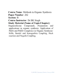 202 Section: B Course Instructor: Dr BK Singh Study Material (Name of T