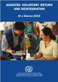 Assisted Voluntary Return and Reintegration at a Glance 2015
