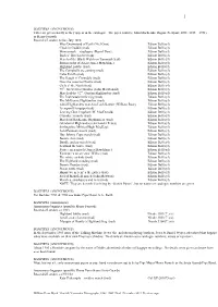 BAGPIPES (ANONYMOUS) Titles Are Given Exactly As They Appear in the Catalogue
