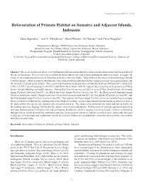 Deforestation of Primate Habitat on Sumatra and Adjacent Islands, Indonesia