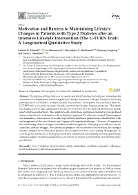 Motivation and Barriers to Maintaining Lifestyle Changes in Patients With