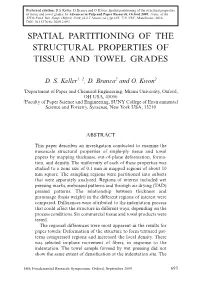 Spatial Partitioning of the Structural Properties of Tissue and Towel Grades