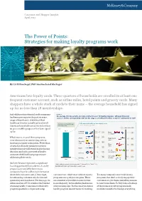 The Power of Points: Strategies for Making Loyalty Programs Work