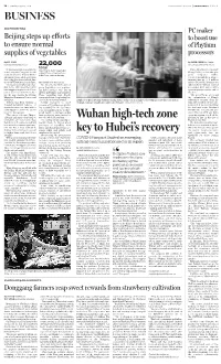 Wuhan Hightech Zone Key to Hubei's Recovery