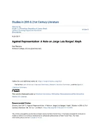 A Note on Jorge Luis Borges' Aleph