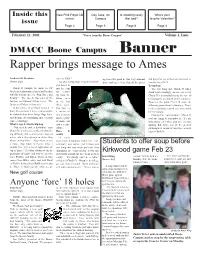 February 13, 2002 “Voices from the Boone Campus” Volume 1, Issue