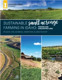 Sustainable Small Acreage Farming in Idaho: Finding and Evaluating Land