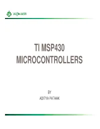 Ti Msp430 Microcontrollers