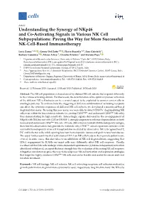 Understanding the Synergy of Nkp46 and Co-Activating Signals in Various NK Cell Subpopulations: Paving the Way for More Successful NK-Cell-Based Immunotherapy