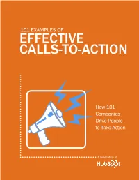 101 Examples of Effective Calls-To-Action