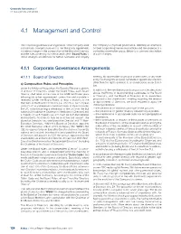 4.1 Management and Control