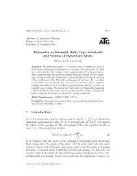 Alexander Polynomial, Finite Type Invariants and Volume of Hyperbolic