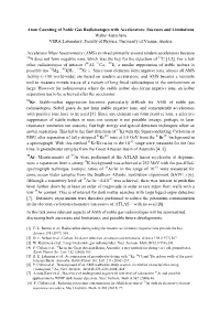 Atom Counting of Noble Gas Radioisotopes with Accelerators