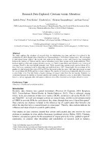 Citations Versus Altmetrics