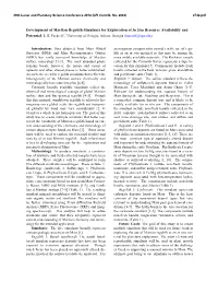 Development of Martian Regolith Simulants for Exploration of in Situ Resource Availability and Potential: L